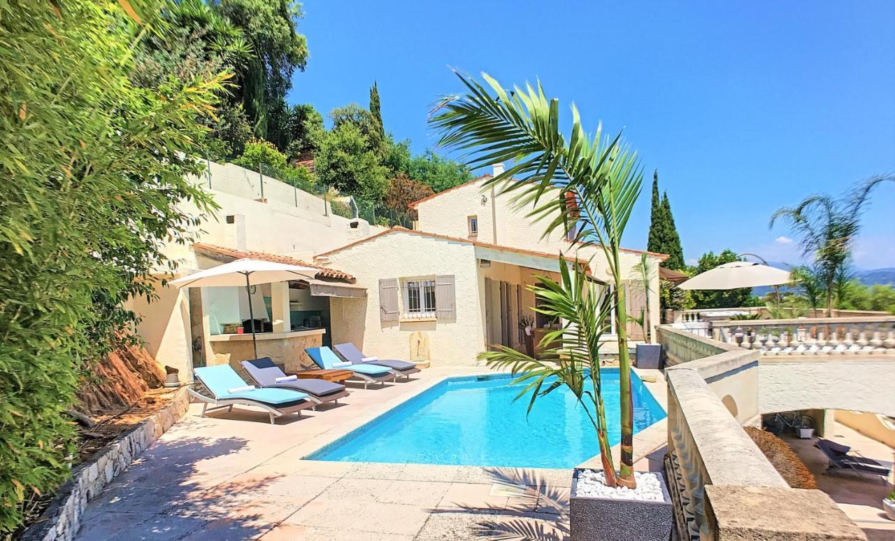 3 Bedrooms Villa Near Cannes - Pool & Jacuzzi - Sea View Mandelieu La Napoule Bagian luar foto