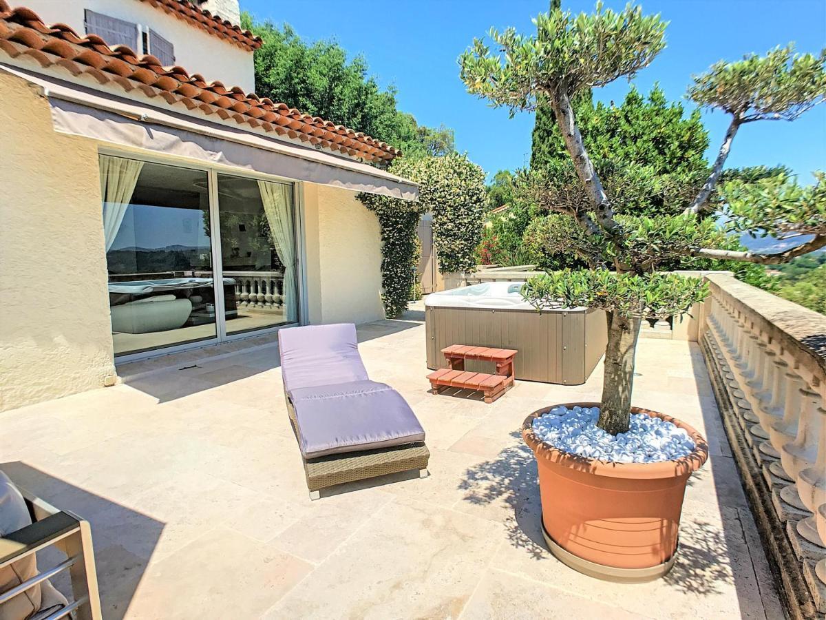 3 Bedrooms Villa Near Cannes - Pool & Jacuzzi - Sea View Mandelieu La Napoule Bagian luar foto
