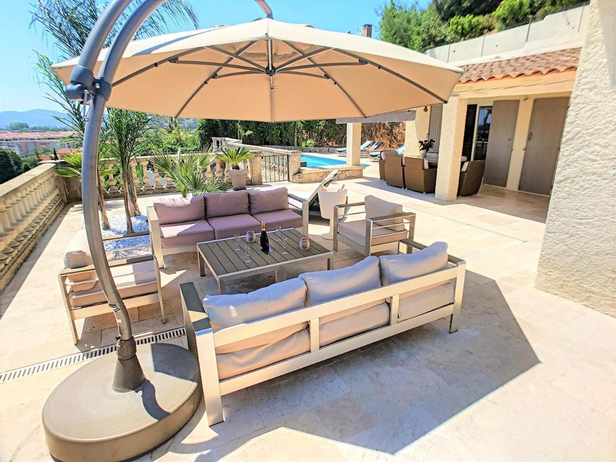 3 Bedrooms Villa Near Cannes - Pool & Jacuzzi - Sea View Mandelieu La Napoule Bagian luar foto